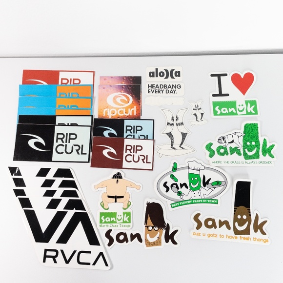 RVCA Other - Rip Curl RVCA Sanuk Hurley Surf Sticker Decal Lot